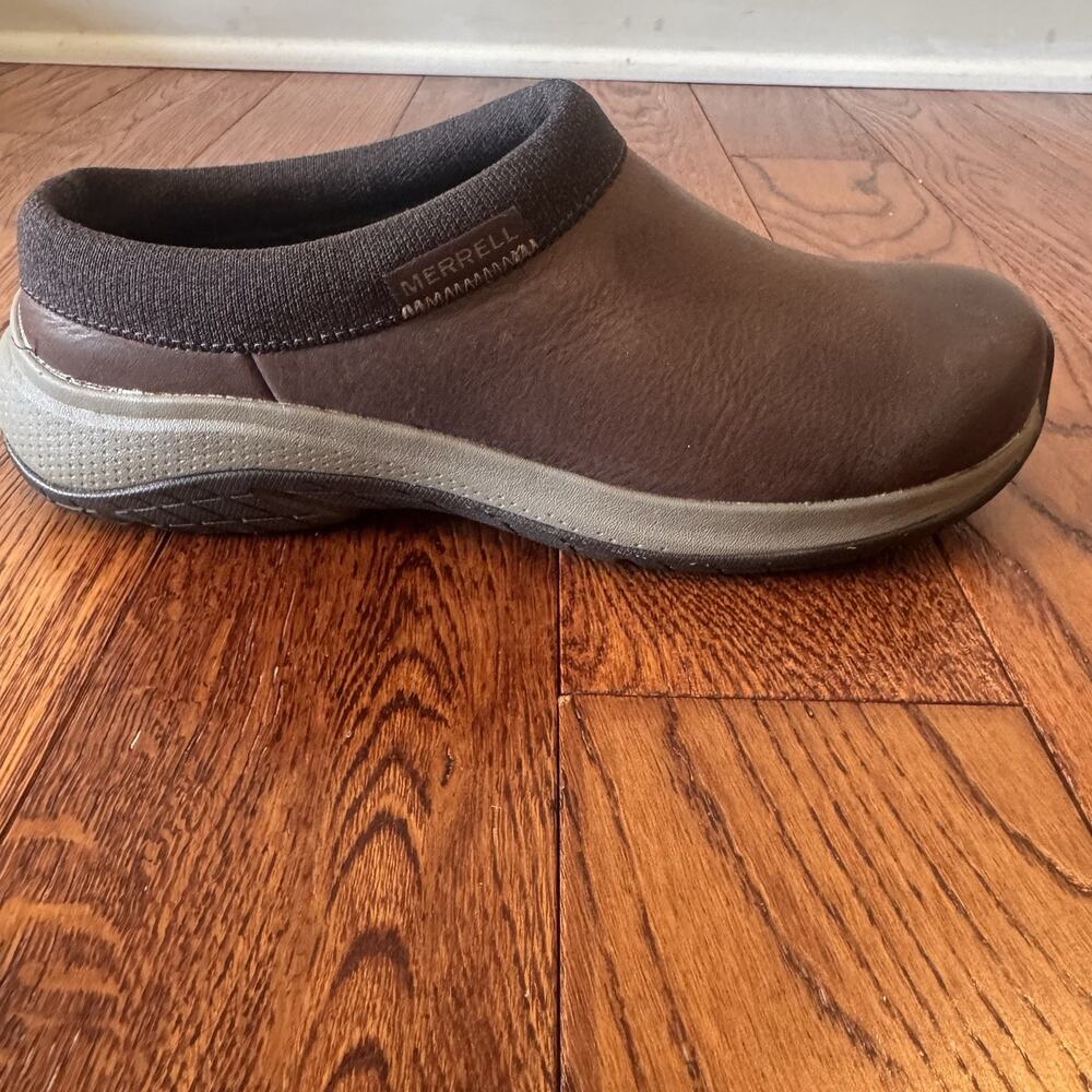 Merrell Encore Nova 5 FloatPro Women's 6 Brown Espresso Leather Clog Comfort - Picture 3 of 11